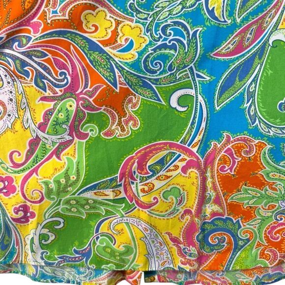 3x xxxl Lauren Ralph Lauren Multi Color Paisley Pattern Button Down Shirt cotton - Picture 15 of 16